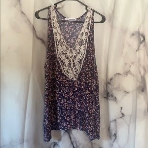 Flowy floral lace top